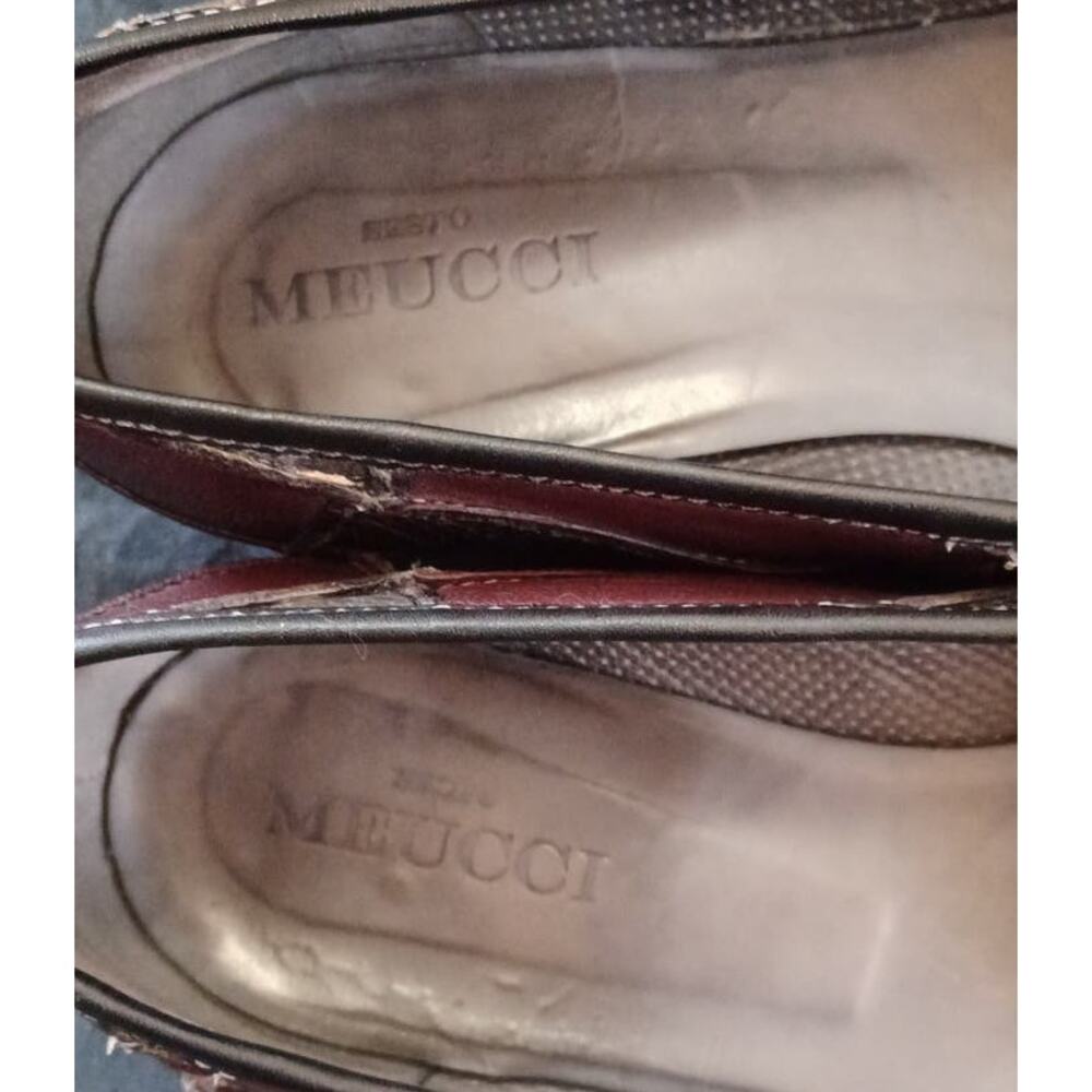Sesto Meucci Italian Leather Flats Women's 8.5 M Classic Patchwork, Used Cond. - Picture 6 of 8
